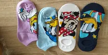 Calcetines tobilleros de algodón de estilo Kawaii para mujer, medias cortas con estampado de Mickey Mouse de Disney, Donald Sweat estilo Anime, 2020