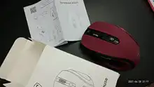 VicTsing MM057-Ratón inalámbrico de 2.4 Ghz, mouse óptico con diseño ergonómico con 6 botones, de 2400 DPI, ahorro de energía para ordenador PC y portátil