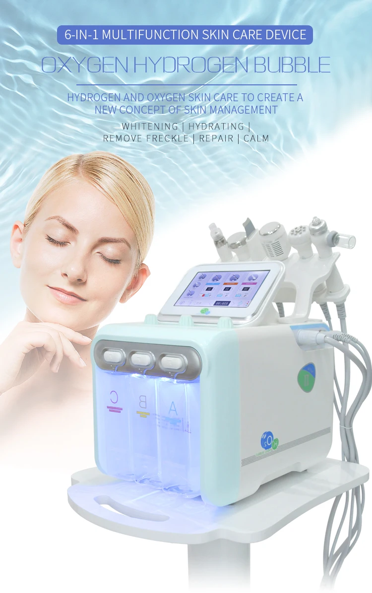 АКЦИЯ 20% скидка 6 в 1 гидродермабразия hidrafacial для лица и тела радио частота H2O2 Аква машина для красоты лица