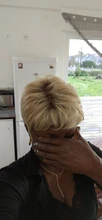 Short Synthetic Dark roots for black women Hair Natural Blonde Wigs