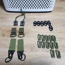 Molle-cincha quickdraw con grillete, mosquetón, mochila a presión, cierre de hebilla con forma de eslabón, Grimlock, para exteriores, acampada, montaña