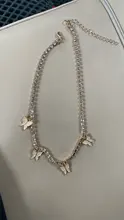 Modyle-collar con colgante de mariposa para mujer, joyería con diamantes de imitación brillantes, llamativo, gargantilla de cristal, para regalo