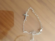 Clásico de moda Simple encanto pulsera de cadena con cruces delicada todo encuentro de pulsera de cadena de joyería envío de la gota