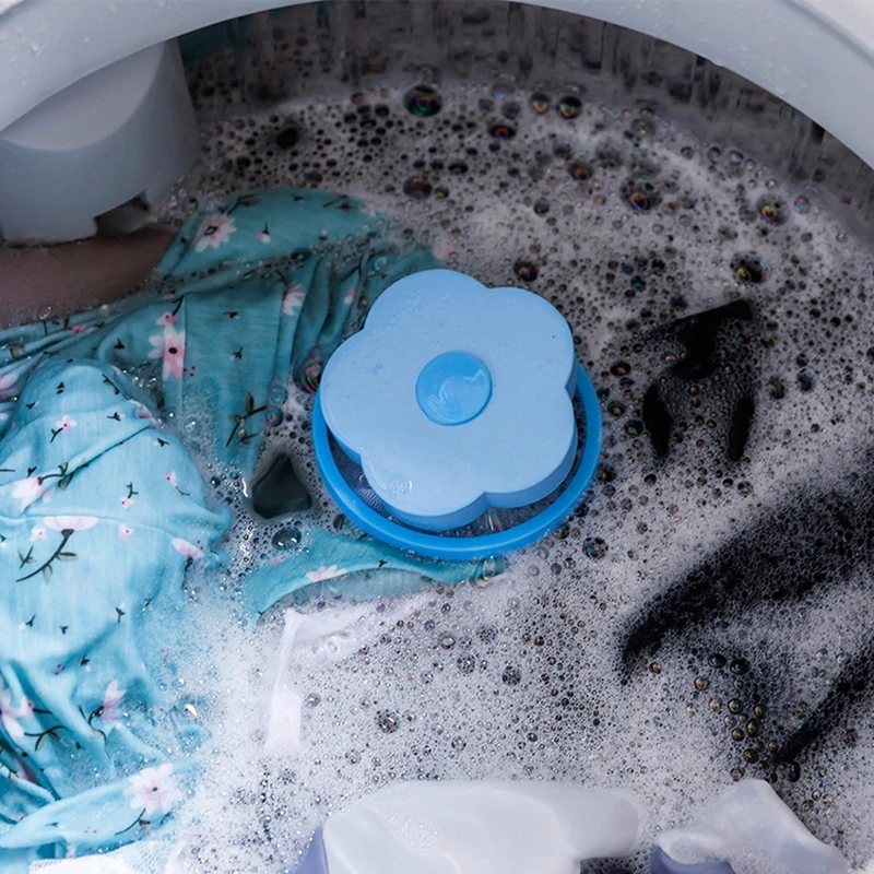 2/4Pcs Household Reusable Washing Machine Filter Clothes Fur Lint Hair Removal Catcher Fluff Collection Laundry Filter Bag