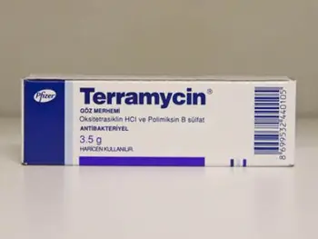 

Terramycin ophthalmic ointment w / api-polymyxin B sulfate, 3.5g (1/8 oz) conjunctivitis eye infection treatment for humans / an