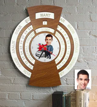 

Personalized Mr Traffic Police Caricature Of Infinite Maya Calendar Wall clock-2