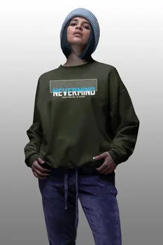 

Angemiel Wear Never Mind Women 'S Green Sweatshirt