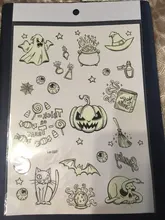 Luminous-Tattoo Temporary-Tattoo-Stickers Halloween Glowing-In-Dark Kids Waterproof Rocooart