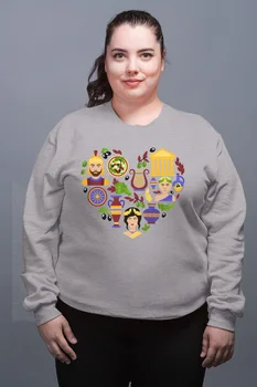 

Angemiel Wear Heart İçindeki Icons Gray Female Sweatshirt