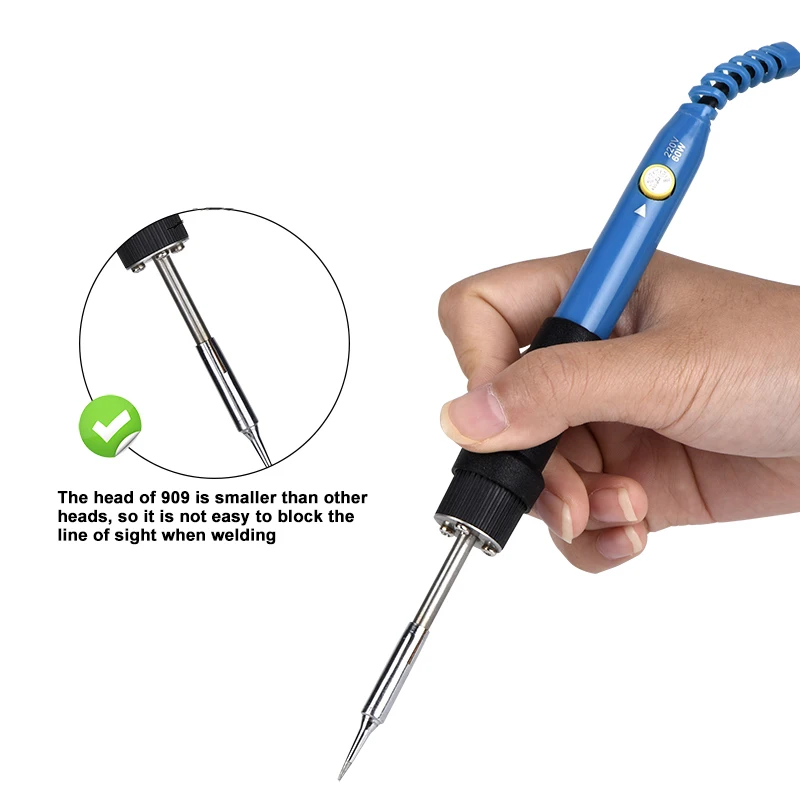 

JCD Soldering iron kit 909 Adjustable Temperature 220V 110V 60W High quality Soldering welding tools soldering tips dismountable