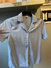 Blouse Women Shirt Tops Cardigan Short-Sleeve Office Loose Formal Yellow Casual Fashion