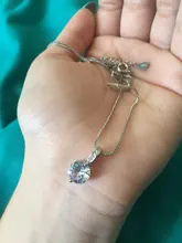 Collares de circonita AAA para mujer, de Plata de Ley 925, colgante de diamante brillante, gargantilla de compromiso, joyería fina NK068