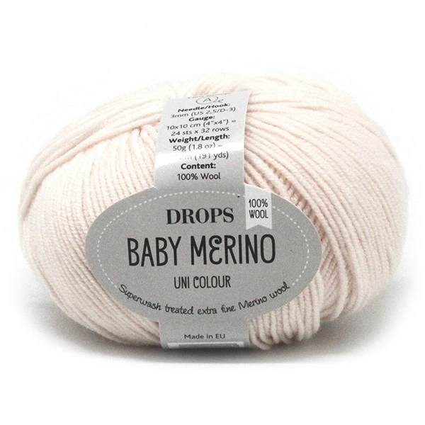 44 Powder/пудра Пряжа DROPS «Baby Merino» - Цвет: 44 Powder/пудра