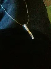 2021 nueva moda rectángulo negro colgante, collar de los hombres de moda Simple cadena de acero inoxidable collar de hombre joyería, regalo