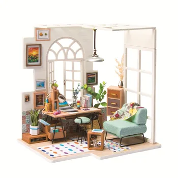 

DIY House interior designer prefabricated model Soho time dgm01 robotime House for assembling with hands