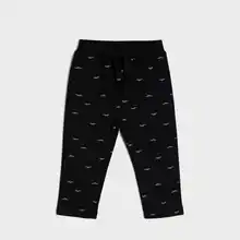 Coton Kids/черные спортивные штаны с принтом для маленьких мальчиков