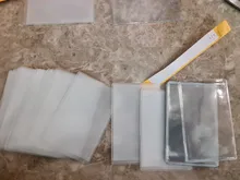 Funda de tarjeta de Pvc transparente impermeable, PROTECTOR DE PLÁSTICO de silicona para tarjetas de identificación, 5 unidades