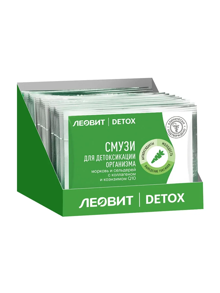 Смузи Морковь и сельдерей с коллагеном для детоксикации организма ЛЕОВИТ DETOX.