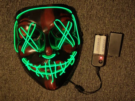 LED Halloween Mask Luminous Glow In The Dark Mascaras Halloween
