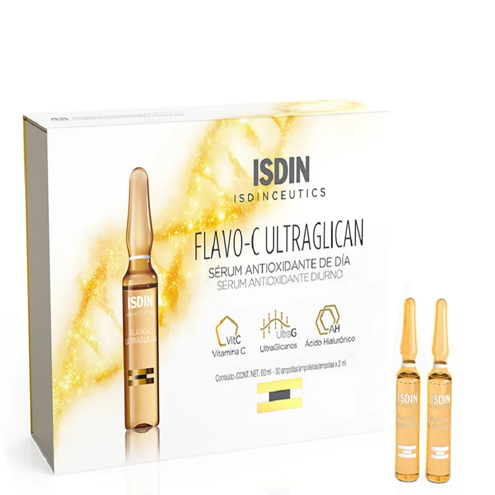 Isdin Isdinceutics Flavo-C Siero Ultraglicano Antiossidante Con Vitamina C Y Proteoglicanos (30X2 Ml)