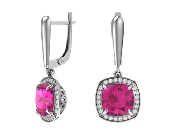 

Earrings made of silver with quartz Sint.