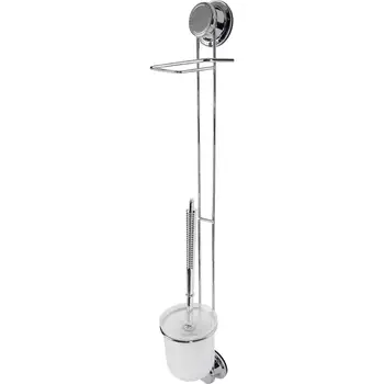 

Rack with toilet paper holder vacuum screw without lid chrome color
