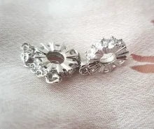 Colgante de cadena de seguridad con flor brillante para mujer, accesorio de plata 925, compatible con pulsera Pandora Original, joyería artesanal para mujer