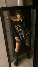 Faldas plisadas Y2K para mujer, faldas plisadas a rayas negras y rosas, Tank Cute Sweet Girls, falda para la escuela a cuadros con cordones, Mini guantes góticos, falda de encaje