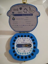 Caja de madera para dientes de bebé, organizador umbilical para los dientes de la leche en inglés/español/portugués, caja de recuerdo para niños y niñas