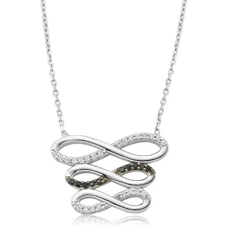 

Silver Triple Infinity Ladies Necklace