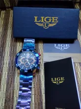 LIGE-reloj analógico de cuarzo para hombre, nuevo accesorio de pulsera resistente al agua con cronógrafo, complemento Masculino deportivo de marca de lujo con diseño moderno disponible en color azul, 2021