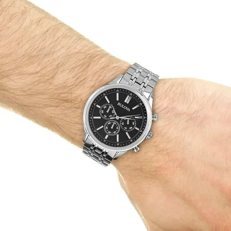 Наручные часы Bulova 96A211 мужские с кварцевым хронографом на браслете