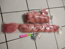 SmartBraid-trenza de cabello trenzado Jumbo, Color degradado, 24 pulgadas, caja de extensión de 100g, trenzada de cabello rubio, Rosa, Verde, africano