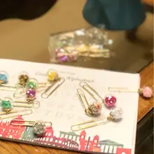 Domikee-clips de papel marcapáginas de metal para oficina y escuela, bonitos y creativos, clips de nota fina para estudiantes, suministros de papelería