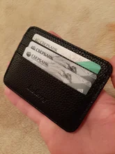 Cartera minimalista delgada de cuero PU, tarjetero pequeño de piel sintética, Tarjetero con ranura múltiple, Color caramelo