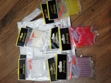 10 unids/bolsa 4,5*40mm luciérnagas para pesca flotador luz fluorescente luces de barra flotante de noche barra que brilla en la oscuridad