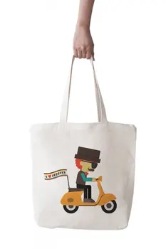 

Angemiel Bag Large I Love Scooter Shopping Beach Tote Bag