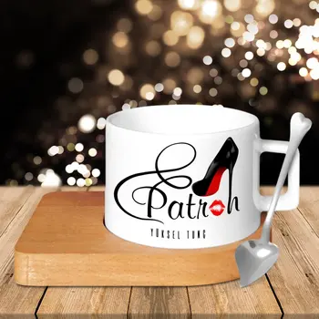 

Personalized Professional Boss Wood Altlıklı Ceramic Cup-1