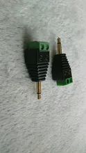 Conector R de 1 Vídeo de pc, conector AV Balun de 3,5mm, 1/8 , MONO macho a tornillo AV, Terminal MONO jack de 3,5mm macho de 3 pines, enchufe de bloque