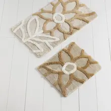 Коврики для ванной нескользящие Противоскользящие коврики противоскользящие Натуральный Бежевый 2'Li набор 60X100 см-50X60 см