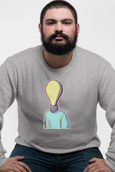 

Angemiel Wear Bulb-Head Gray Men 'S Sweatshirt