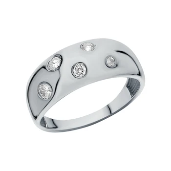 

Silver ring with cubic zirconia sunlight sample 925