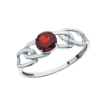 

Silver ring with Garnet sunlight sample 925