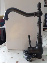 Montaje en cubierta de baño grifo de cocina monomando giratorio 360 lavabo mezclador grifos negro mezcladores de agua caliente y fría