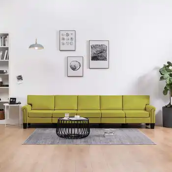 

5 seats green sofa fabric sofa