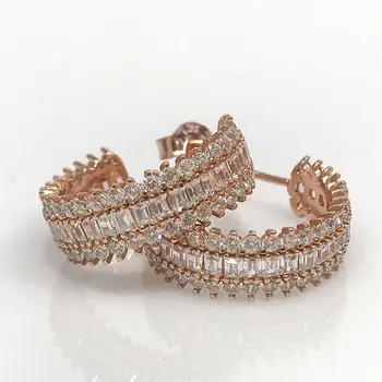 

Italian Baget Zircon Tamtur Stone Silver Ring Earrings