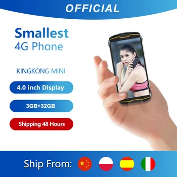 Cubot KingKong MINI 4 "QHD + 18:9 pantalla mini teléfono inteligente teléfono resistente a prueba de agua 2000mAh 4G LTE Dual-SIM 3GB + 32GB Android 9,0 cámara trasera 13MP Teléfono celular al aire libre Smartphone de