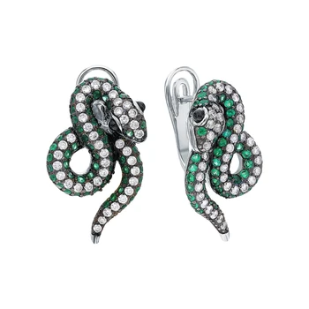 

Silver earrings with cubic zirconia sunlight sample 925