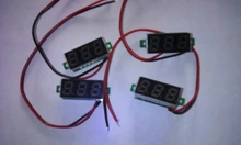 0,28 pulgadas rojo azul Digital Mini pantalla LED módulo DC2.5V-30V DC0-100V del voltímetro del probador de voltaje medidor de contador de Panel de coche de la motocicleta