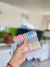 Lote de 12 bolígrafos creativos de Gel de 0,5mm, 12 colores, marcadores de tinta de color, papelería, estilo de moda, regalo de artículos de oficina